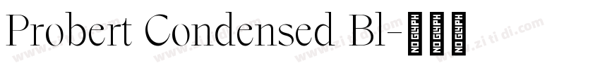 Probert Condensed Bl字体转换